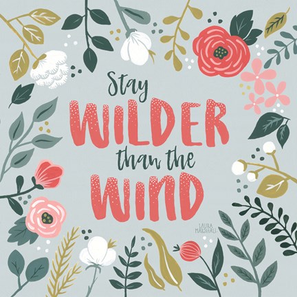 Framed Wildflower Daydreams I Print