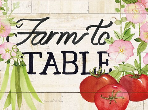 Framed Life on the Farm Sign III Print