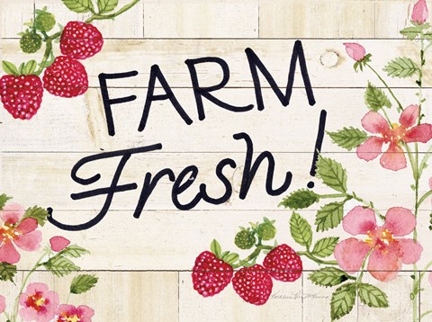 Framed Life on the Farm Sign I Print