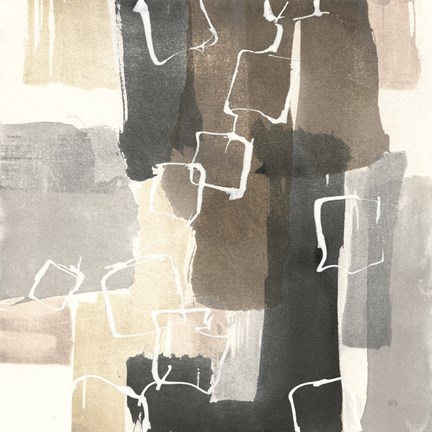 Framed Dancing Squares II Print