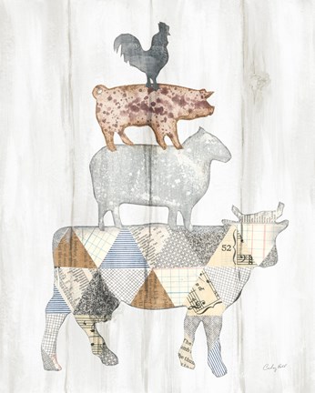 Framed Farm Family I Print