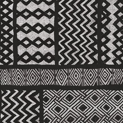 Framed Kuba Abstract III BW Print