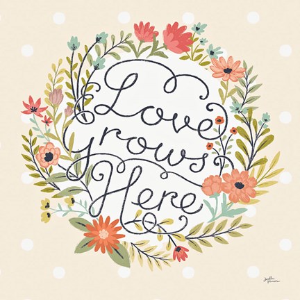 Framed Retro Garden III Print