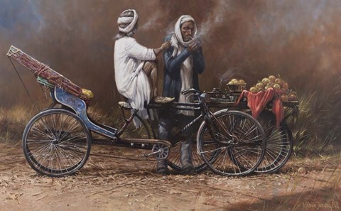 Framed Preening Print