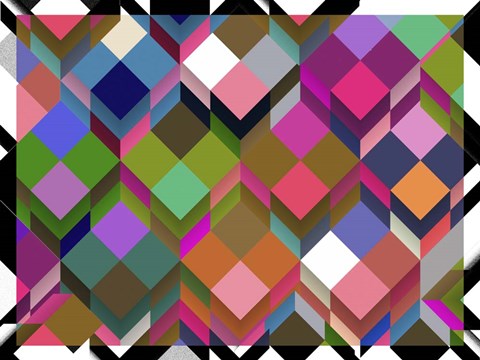 Framed Poetry and Boxes Print