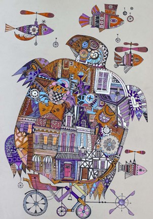 Framed Turtle 3 Print