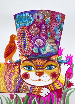 Framed Cat in the Hat 1 Print