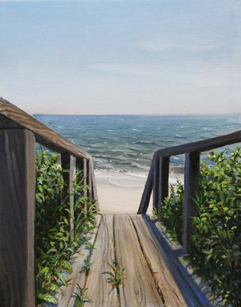 Framed Beach Walk Way Print