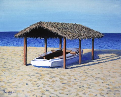 Framed Block Island Boat Print