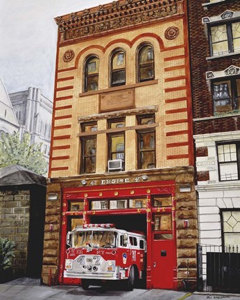 Framed Fdny Engine 47 Print
