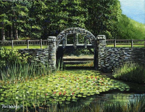 Framed Garden Bridge Print