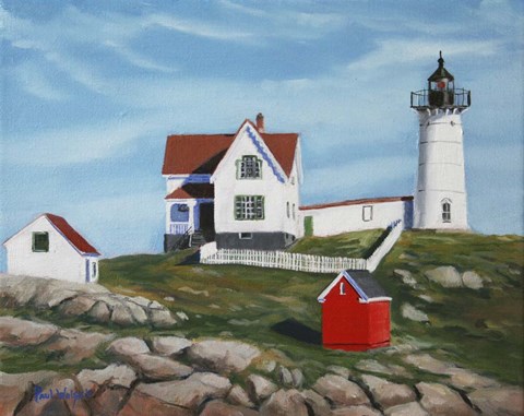 Framed Nubble Light House3 Print
