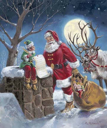 Framed Checking It Twice Print