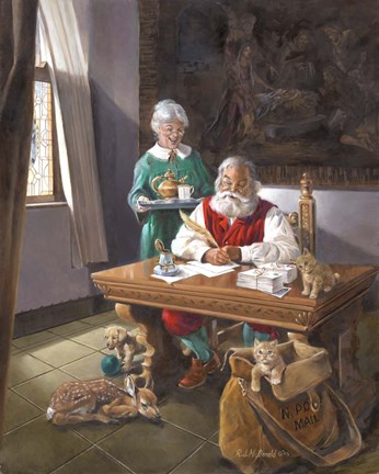 Framed Christmas Mail Print