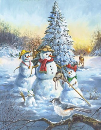 Framed Snow Bird Print