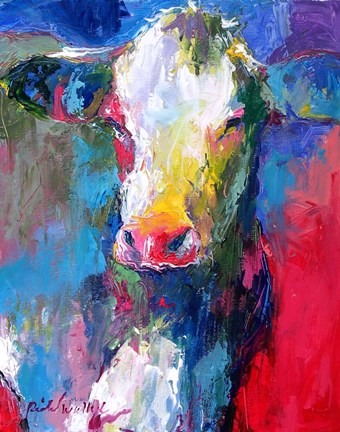 Framed Cow 2 Print