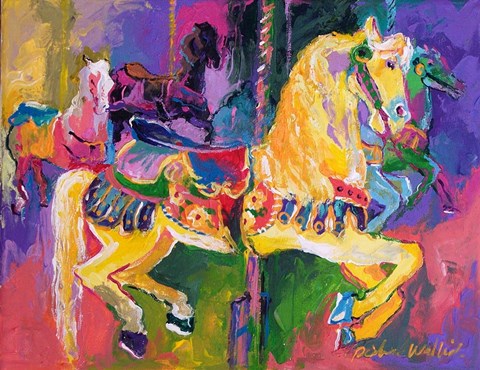 Framed Carousel Horse 2 Print