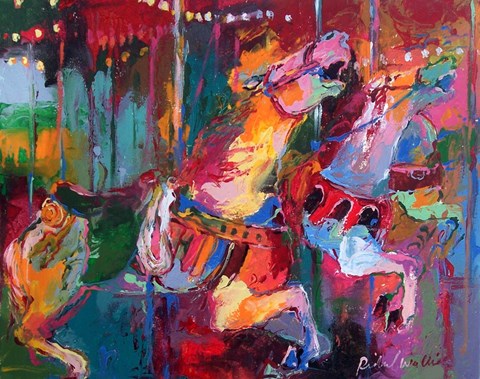 Framed Carousel Horse 4 Print