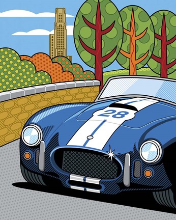 Framed Pittsburgh Vintage Grand Prix Print