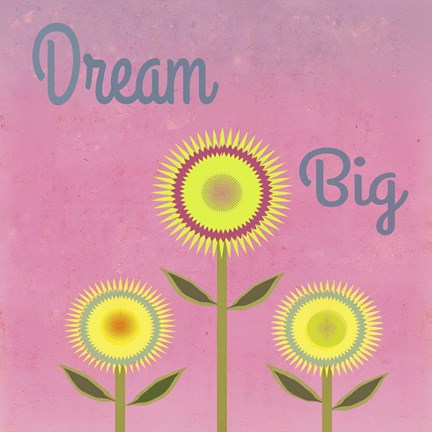 Framed Dream Big Pink Print
