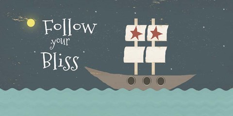 Framed Follow Your Bliss Boy Print