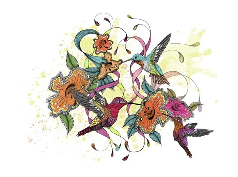 Framed Hummingbird Days Print