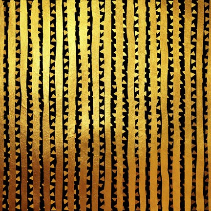 Framed Golden Tribal Vertical Print