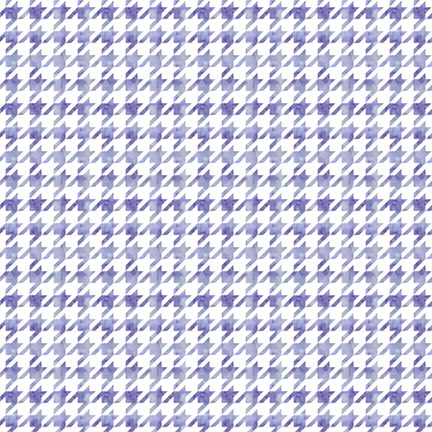 Framed Purple Watercolor Houndstooth Print