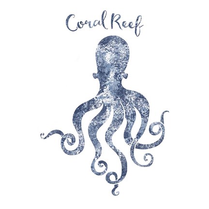 Framed Octopus Coral Reef Print