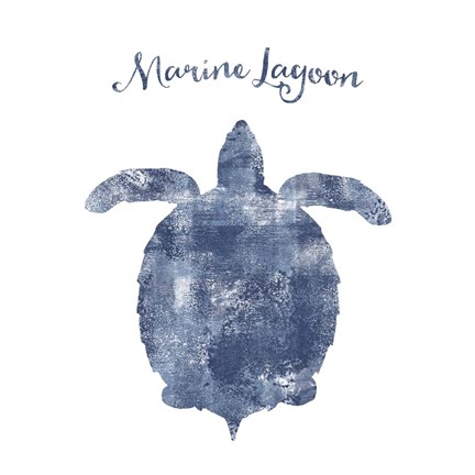 Framed Turtle Marine Lagoon Print