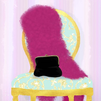 Framed Evening Out In Gold II Print