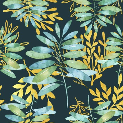Framed Golden Summer Pattern Print