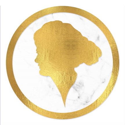 Framed Gibson Girl Cameo left Print