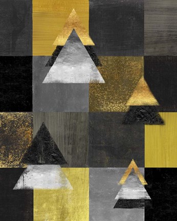 Framed Abstract Christmas Trees card Print