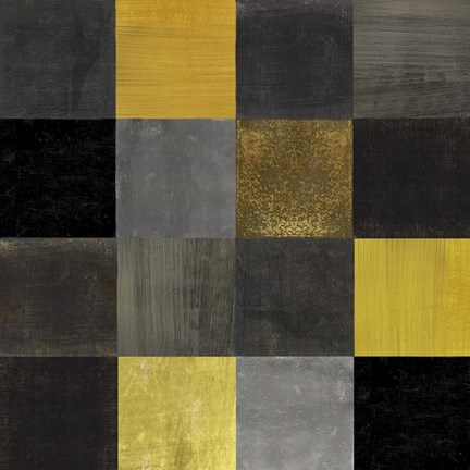 Framed Abstract Geometric Squares Print