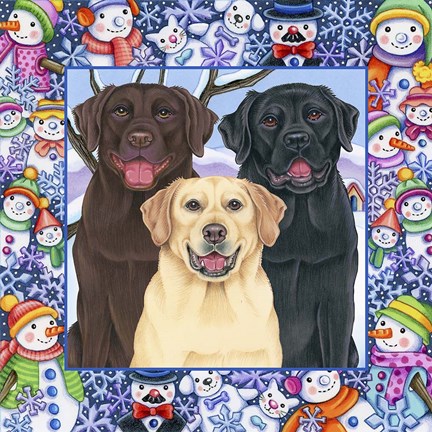 Framed Snowman Labs Print