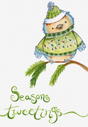 Framed Blue Birds Branch Print