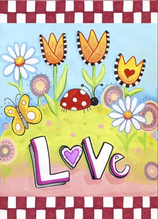 Framed Love Bug Print