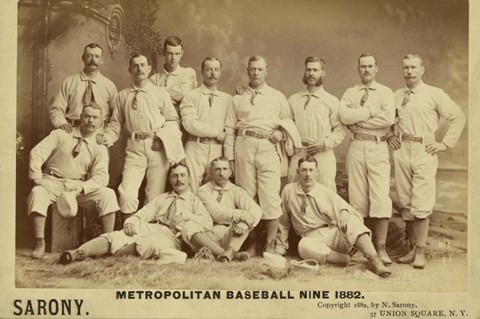 Framed Metro Baseball Print