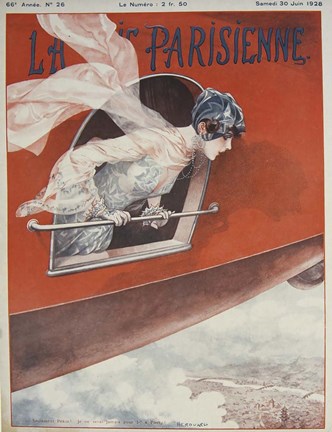 Framed Artdeco Airplane Lavie Parisienne Print