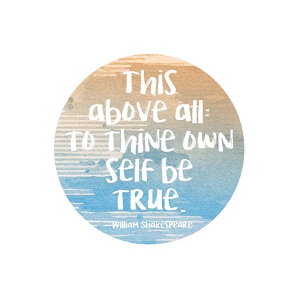 Framed To Thine Own Self Be True Shakespeare Blue Print