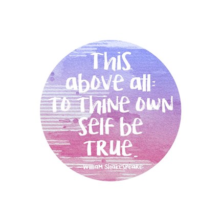 Framed To Thine Own Self Be True Shakespeare Purple Print
