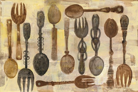 Framed Spoons and Forks Print