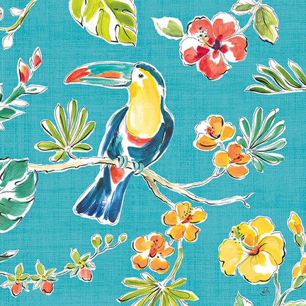 Framed Tropical Oasis V Print