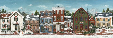 Framed Christmas Village Crop Print
