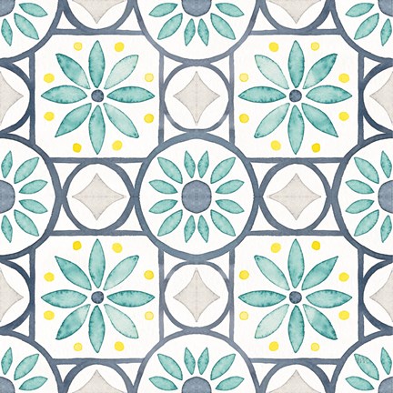 Framed Garden Getaway Pattern XV Print