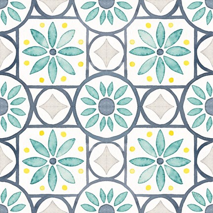 Framed Garden Getaway Pattern XV Print