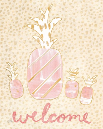 Framed Pineapple Blush II Print