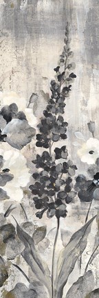 Framed Crystal Raindrops Panel III BW Print