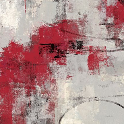 Framed Stone Gardens II Red Print